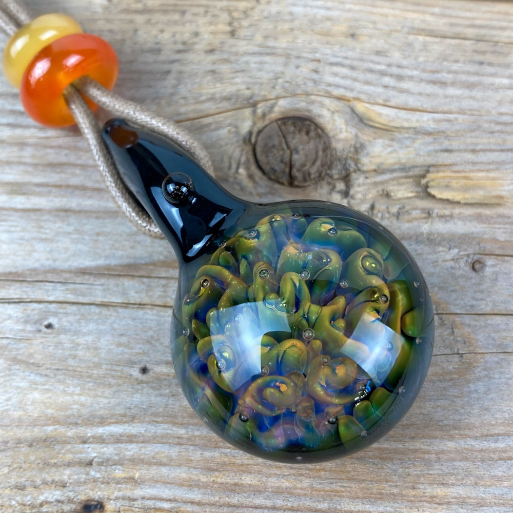 Fume Dot Glass Implosion ボロシリケイトガラスペンダント WITF13