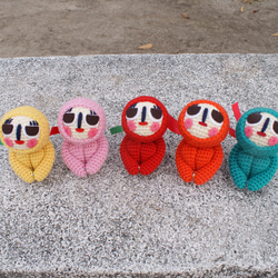 【全身タイツちゃん】あみぐるみ インテリア雑貨 プレゼント ギフト 4枚目の画像