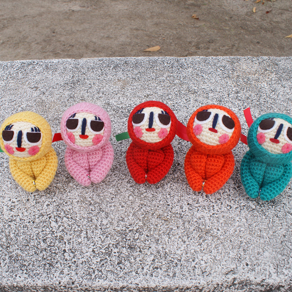 【全身タイツちゃん】あみぐるみ インテリア雑貨 プレゼント ギフト 4枚目の画像