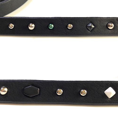 オーダー品　スタッズナローロングベルト　No.19 シルバー　ミッスーリ オーダー品 スタッズナローロングベルト No.19 シルバー