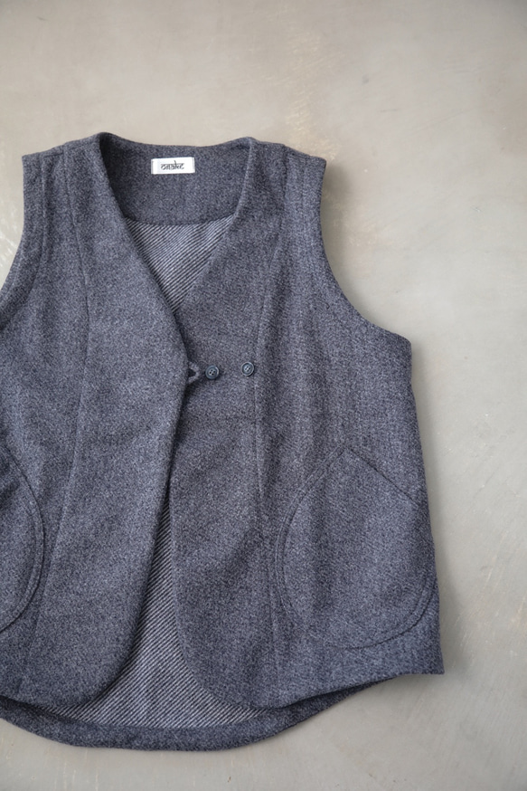 pazu's vest　FW / navy 6枚目の画像