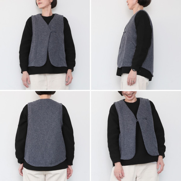 pazu's vest　FW / navy 7枚目の画像