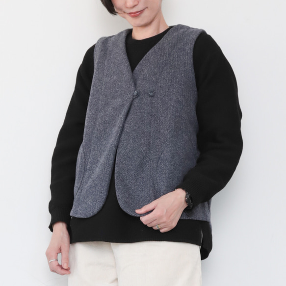 pazu's vest　FW / navy 10枚目の画像