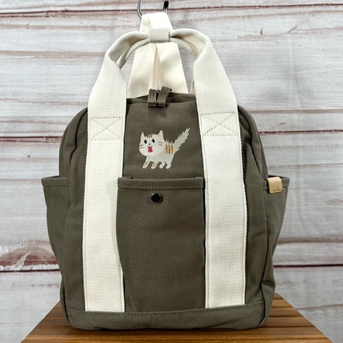 専用 ハンドメイド ミニリュック型ポーチ ミーアキャット