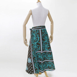 カンガの巻きスカート｜アフリカ布スカート ロングスカート アフリカンプリント 5枚目の画像