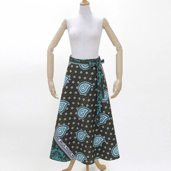 カンガの巻きスカート｜アフリカ布スカート ロングスカート アフリカンプリント 