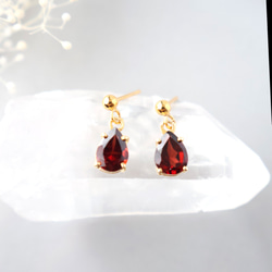 ガーネット ピアス（スタッド・一粒） の人気通販｜Creema(クリーマ