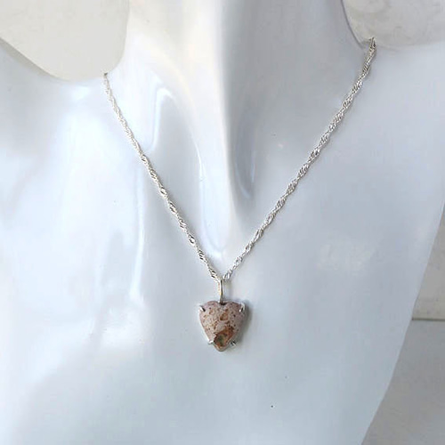 ハート】カンテラオパール シルバーペンダント Heart cantera opal