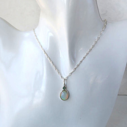 オパール＋エメラルド シルバーペンダント Opal Emerald Silver925 6枚目の画像