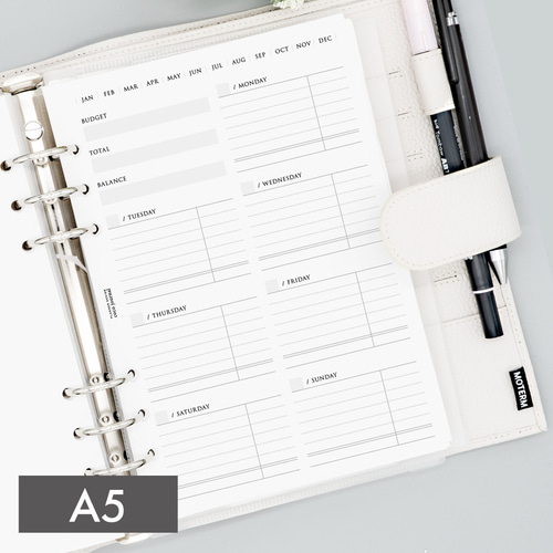 シンプル家計簿  モノトーン  ハンドメイド  リフィル シンプル家計簿 モノトーン ハンドメイド リフィル