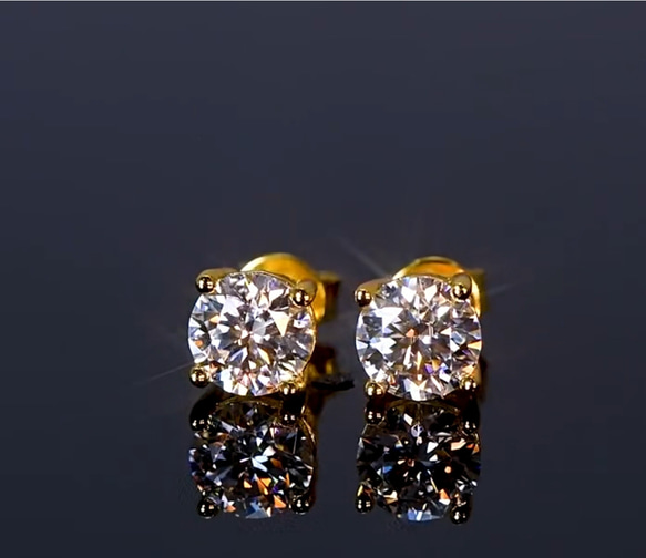 0.5ct×2(即納品)期間限定価格　モアッサナイト　一粒　ピアス ペア 8枚目の画像