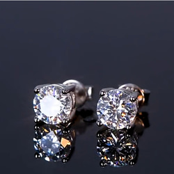 0.5ct×2(即納品)期間限定価格　モアッサナイト　一粒　ピアス ペア 14枚目の画像