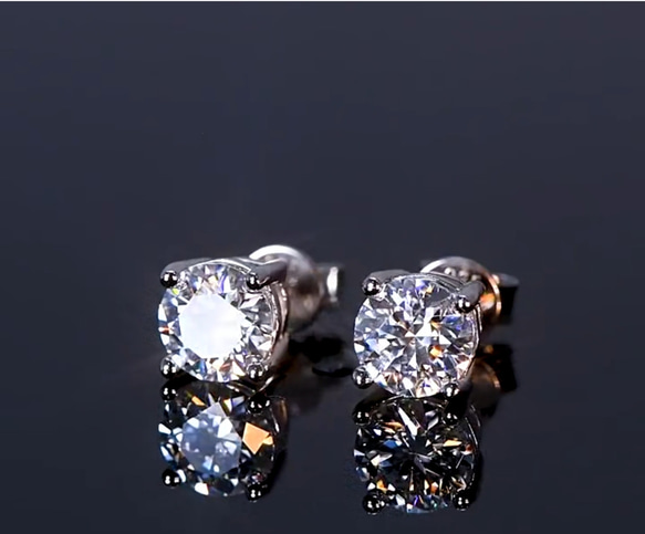 0.5ct×2(即納品)期間限定価格　モアッサナイト　一粒　ピアス ペア 14枚目の画像