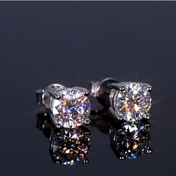 0.5ct×2(即納品)期間限定価格　モアッサナイト　一粒　ピアス ペア 15枚目の画像