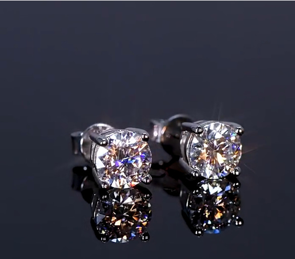 0.5ct×2(即納品)期間限定価格　モアッサナイト　一粒　ピアス ペア 15枚目の画像