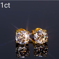 0.5ct×2(即納品)期間限定価格　モアッサナイト　一粒　ピアス ペア 1枚目の画像