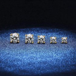 0.5ct×2(即納品)期間限定価格　モアッサナイト　一粒　ピアス ペア 4枚目の画像