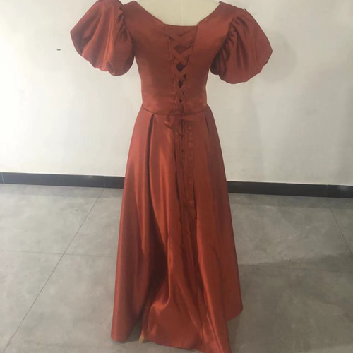 送料無料！高品質！ パーティードレス トレンドのオレンジ ロング  