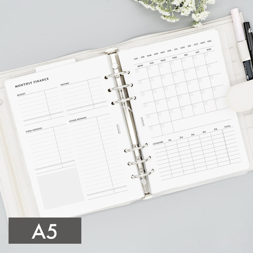 システム手帳リフィル《A5サイズ》コンパクトに持ち運べるA5サイズの