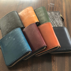 オーダー品　コンパクト財布　左利き仕様　ブライドルレザー 0_eac9e251870e0d07d5a307ef96c7