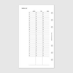 バイブルサイズ・システム手帳リフィル／24時間バーチカルのウィークリー・バレットジャーナル【CBBI_WL04】 3枚目の画像