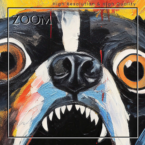 The Scream Dog - ボストンテリア犬 No.3】 ムンク 叫び アート