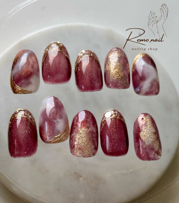 ネイルチップ オーダー シンプル ブライダル パーティー お出かけ マグネット マグネットネイル◇シンプル シルバー ピンク 大人かわいい ネイル