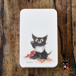 モバイルバッテリー おしゃれ 充電器 iPhone Android 猫 ねこ 黒猫＊名入れ可 1枚目の画像