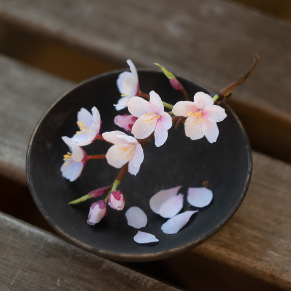 春 の 桜 ソメイヨシノ の 布花 コサージュ　2024 5枚目の画像