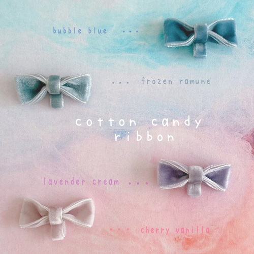 名札付けワッペン ［コットンキャンディリボン。］ ワッペン 名札つけ