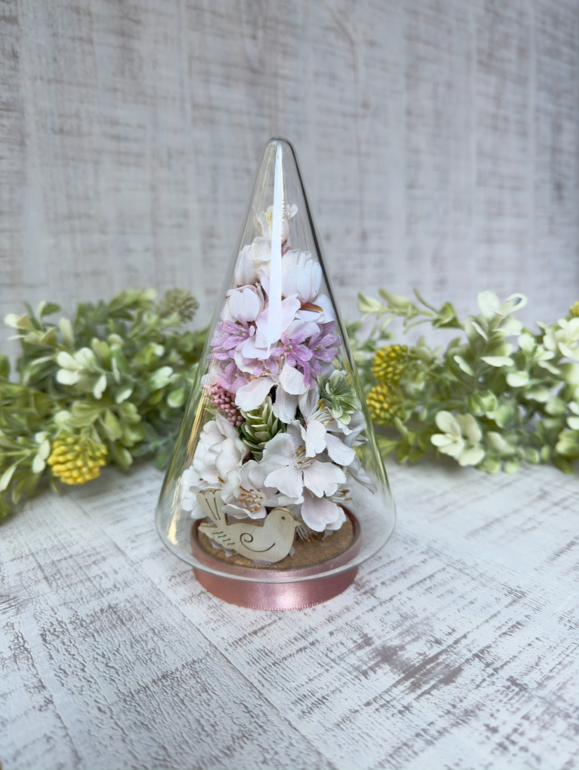 サクラツリー　ボトルツリー　桜のアレンジ　アーティシャルフラワー　造花　フラワーアレンジ　インテリア　お供え