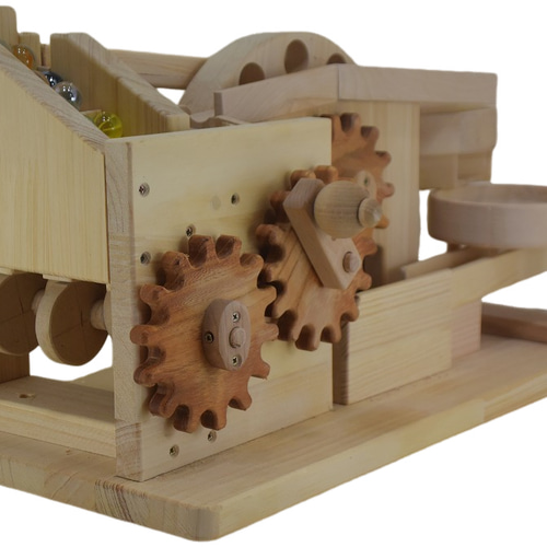 手作り 木のおもちゃ ピタゴラ2way 知育玩具 プレゼント 育児 ピタゴラ