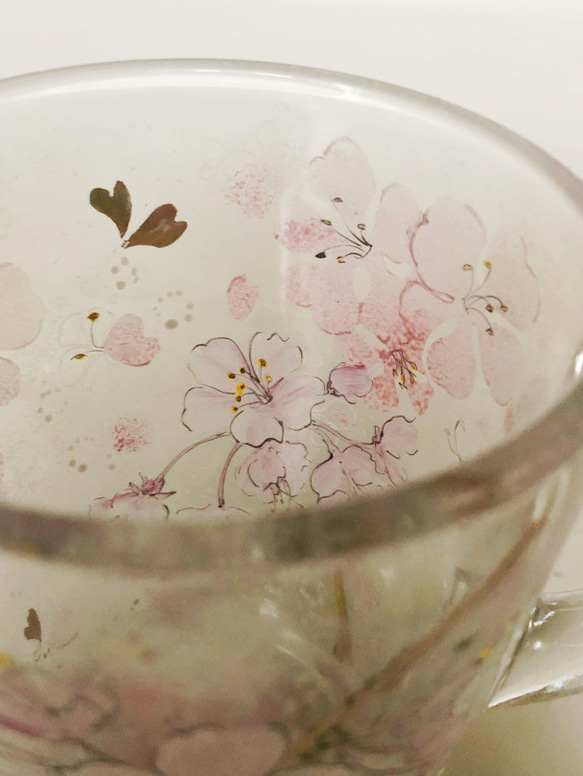 桜のマグカップ/温かいのもOK・A 4枚目の画像