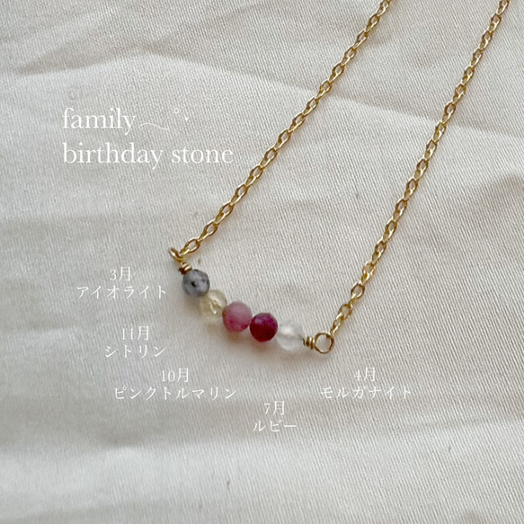 【選べる誕生石】family necklace－かぞくのネックレス 2枚目の画像