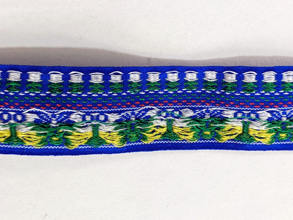 タイ チェンマイ　刺繍リボンテープ　【115】　幅3.2ｃｍ　1ｍ 3枚目の画像