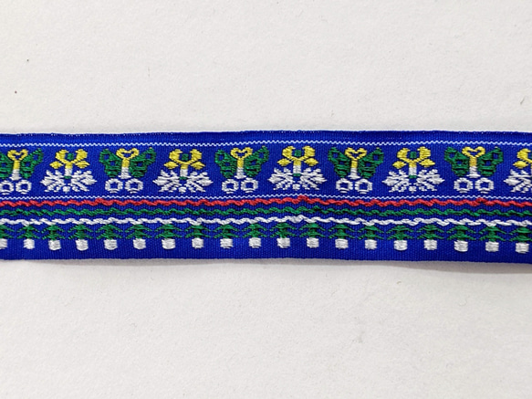 タイ チェンマイ　刺繍リボンテープ　【115】　幅3.2ｃｍ　1ｍ 2枚目の画像