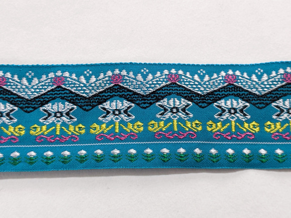タイ チェンマイ　刺繍リボンテープ　【119】　幅4.3ｃｍ　1ｍ 2枚目の画像