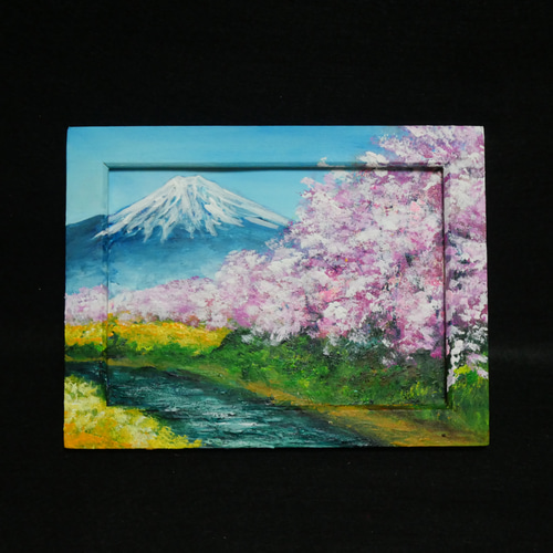 油絵 油彩 油彩画 絵 絵画【富士山とラベンダー】 | HIROSHI1990