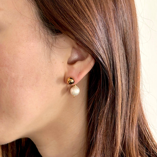 3way メタルボールピアス サージカルステンレス バックキャッチ 3way メタルボールピアス サージカルステンレス バックキャッチ