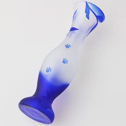 【貓玻璃】neko 花瓶 天然單花花瓶 藍色 1 個 貂皮 第2張的照片