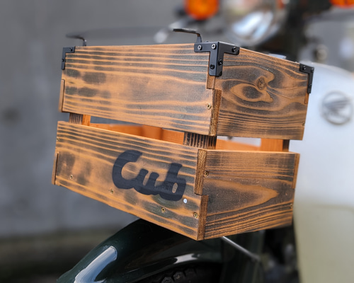 フロントバスケット フロントカゴ 木箱 ウッドボックス （検 自転車