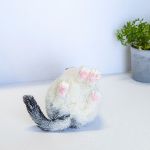 ラグドール 羊毛フェルト ぬいぐるみ 猫 置き物 送料無料