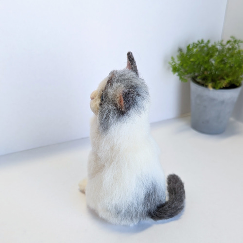 ラグドール 羊毛フェルト ぬいぐるみ 猫 置き物 送料無料