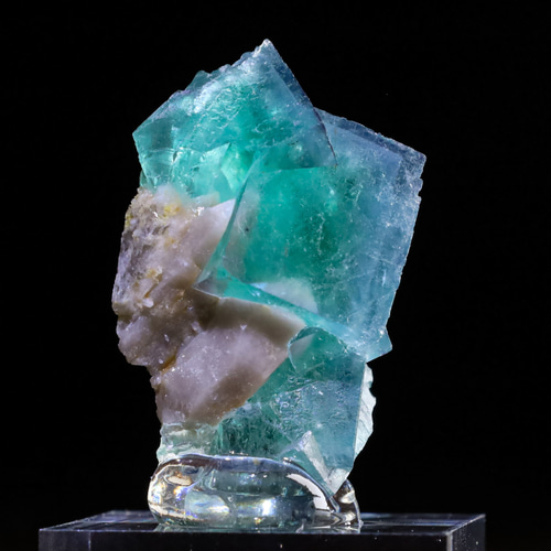 気持ちいい色味＆ゾーニング美 天然 フローライト 19g しっかり蛍光