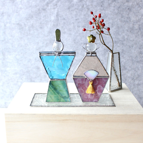 ステンドグラス お雛様 ⑤ おひなさま 桃の節句 初節句 ガラス雛