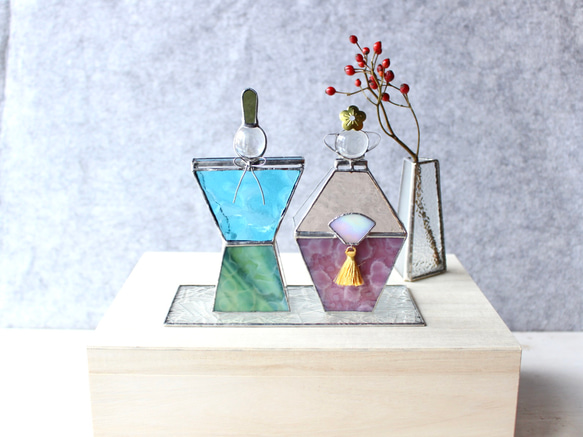 ステンドグラス お雛様 ⑤ おひなさま 桃の節句 初節句 ガラス雛