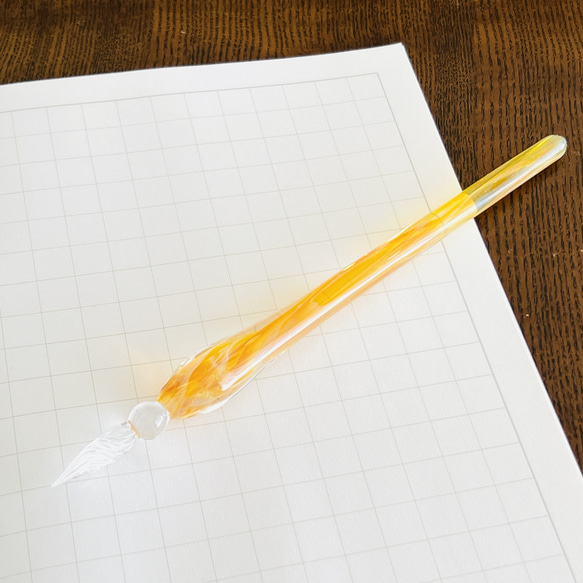 硝子工房きつねらんぷ ガラスペン 3本セット 海のガラスペン (細字) - 硝子