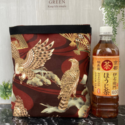 易於折疊、輕盈的迷你環保袋，適合麵包愛好者 日本圖案鷹紅 第1張的照片