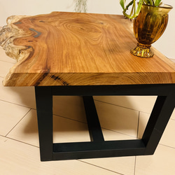 けやきの一枚板テーブル　ローテーブル  サイドテーブル 6枚目の画像