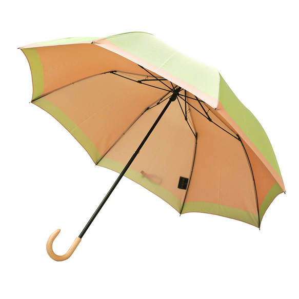 *NEW*【晴雨兼用折りたたみ傘】SCENE グログランシャンブレー：グリーン 2枚目の画像